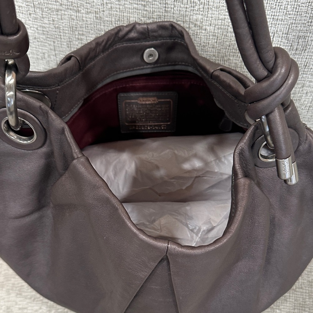 Coach limited pewter Leather shoulder bag